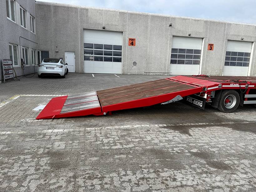 Kel-Berg 4 axle Plant trailer / Baumaschinenanhänger Platformos / Pakrovimas iš šono