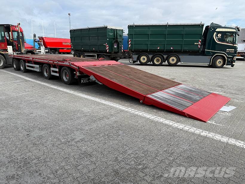 Kel-Berg 4 axle Plant trailer / Baumaschinenanhänger Platformos / Pakrovimas iš šono