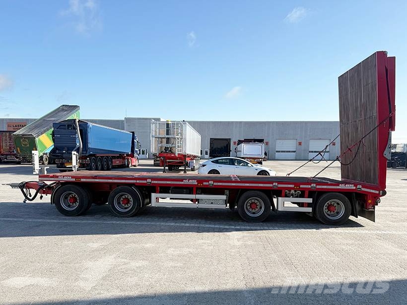 Kel-Berg 4 axle Plant trailer / Baumaschinenanhänger Platformos / Pakrovimas iš šono