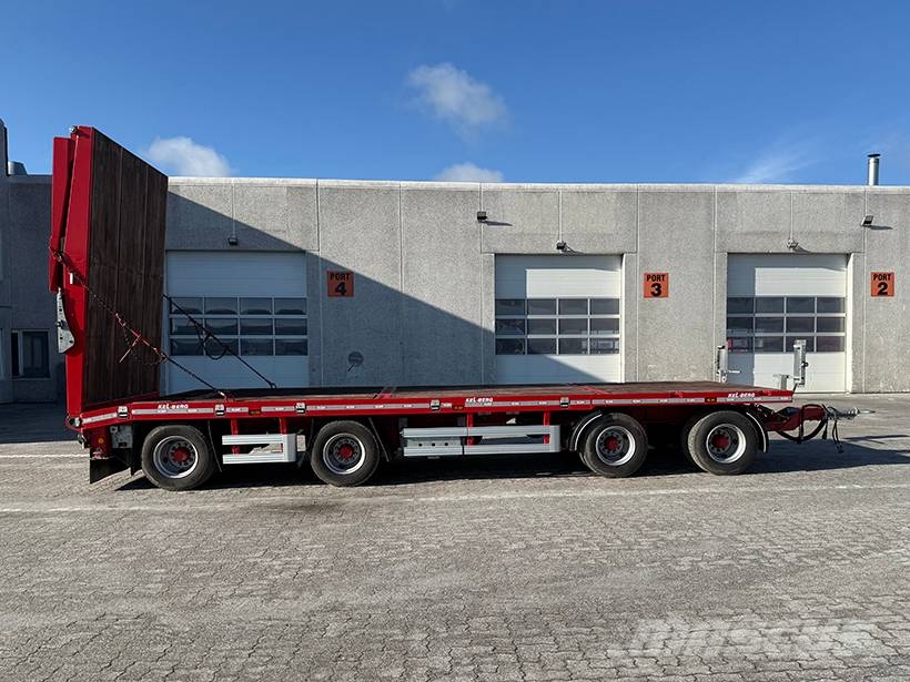 Kel-Berg 4 axle Plant trailer / Baumaschinenanhänger Platformos / Pakrovimas iš šono