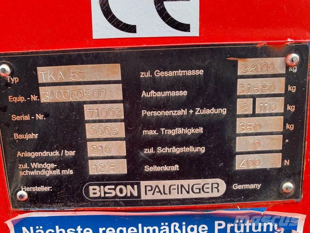 Scania P420 8X4 + BISON PALFINGER TKA 57 KS HOOGWERKER/HU Auto košare