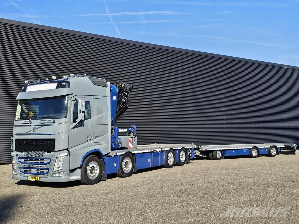Volvo FH 500 8x2 / HMF 70 tm CRANE + JUMBO TRAILER 起重车