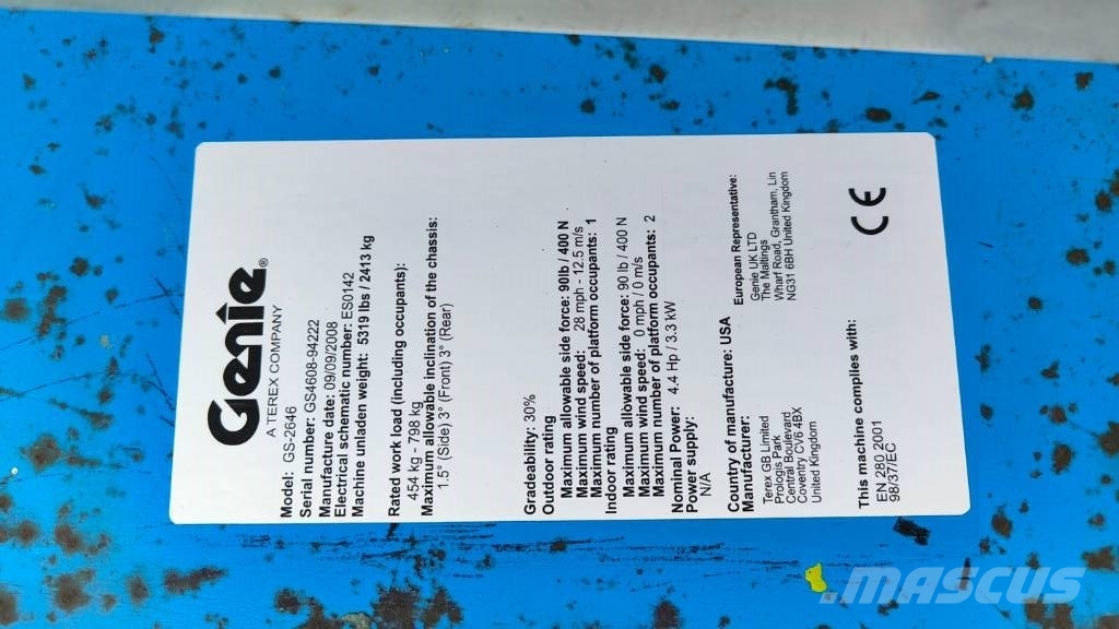 Genie GS 2646 Ножични работни платформи