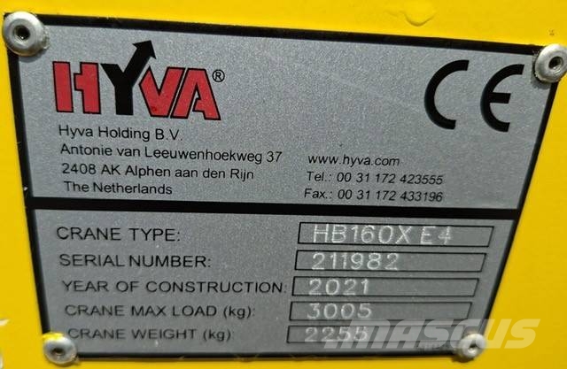 Hyva HB 160 X Loader cranes