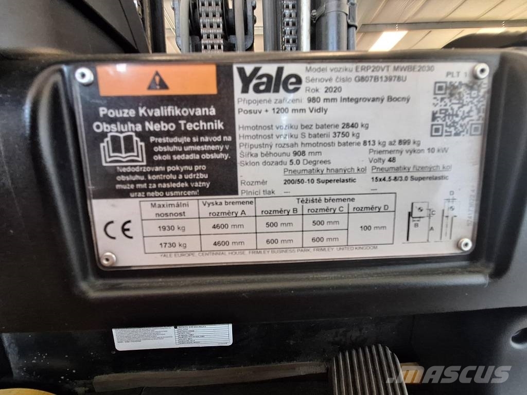 Yale ERP 20 VT Electric forklifts