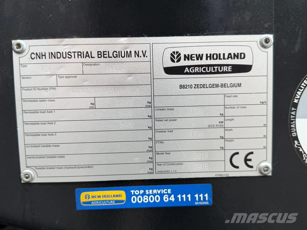 New Holland BIGBALER 1270 PLUS BigBaler 1270 Plus CropCutter V 목초 수확기
