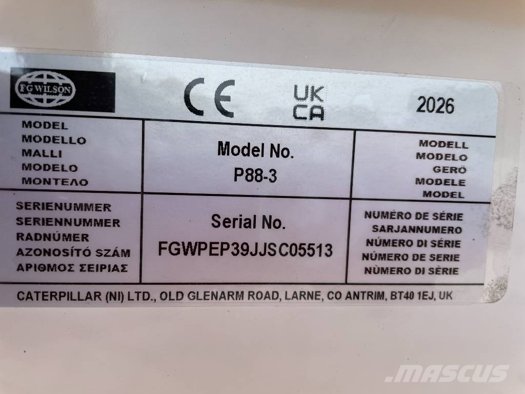 FG Wilson P88-3 - 88 kVA Genset - DPX-16007 Diesel Generatorer