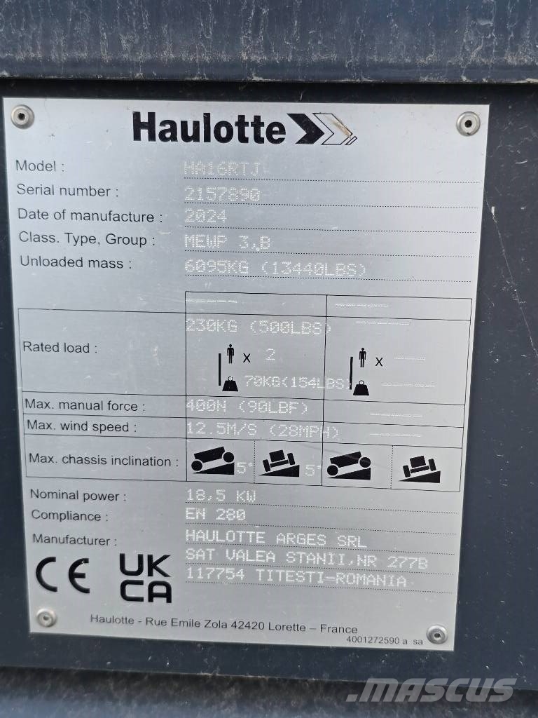 Haulotte HA 16 RTJ 便携桅杆式升降平台