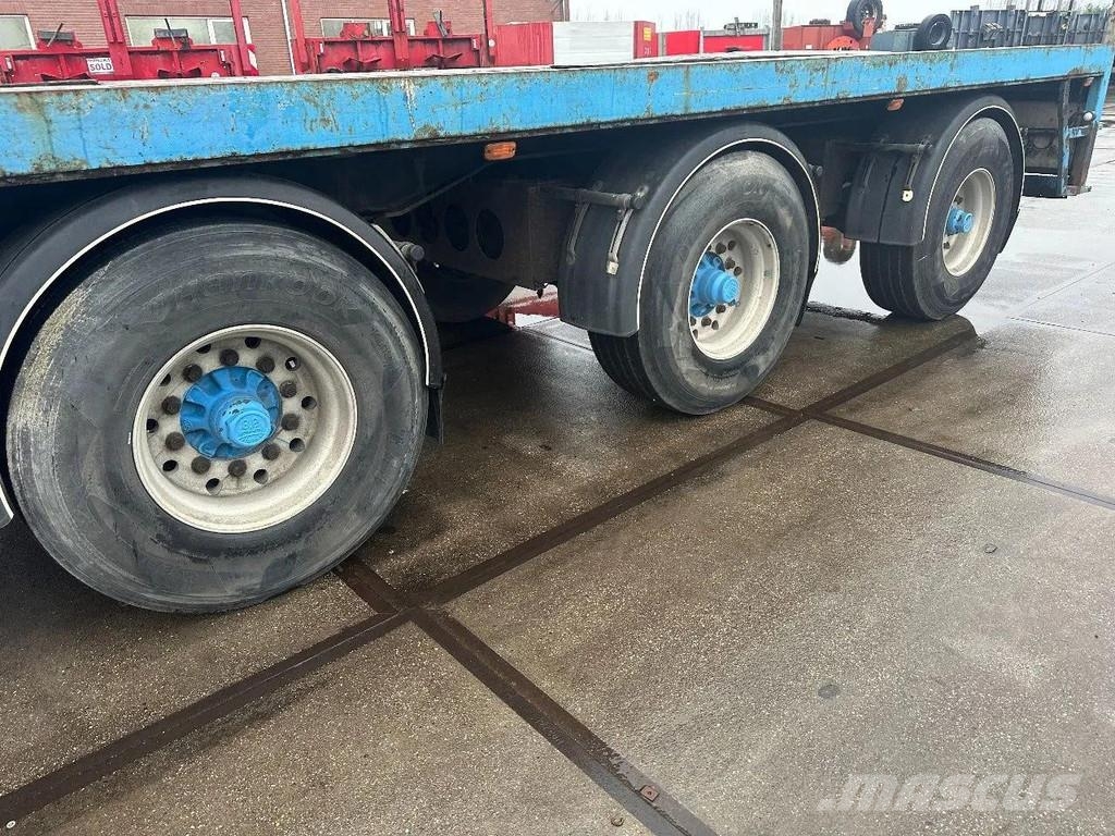 Kwb P-483-STI-H 3 AXLE - BPW - 2 AXLE STEERING 平台/側卸半拖車