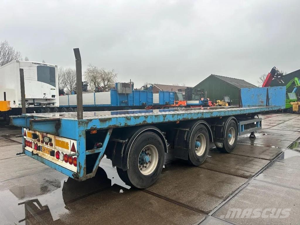 Kwb P-483-STI-H 3 AXLE - BPW - 2 AXLE STEERING 平台/側卸半拖車