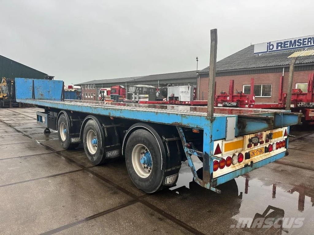 Kwb P-483-STI-H 3 AXLE - BPW - 2 AXLE STEERING 平台/側卸半拖車