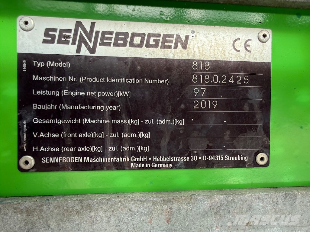 Sennebogen 818M E - 818 - 818 M - 821E - 821ME Βιομηχανικά μηχανήματα διαχείρισης αποβλήτων