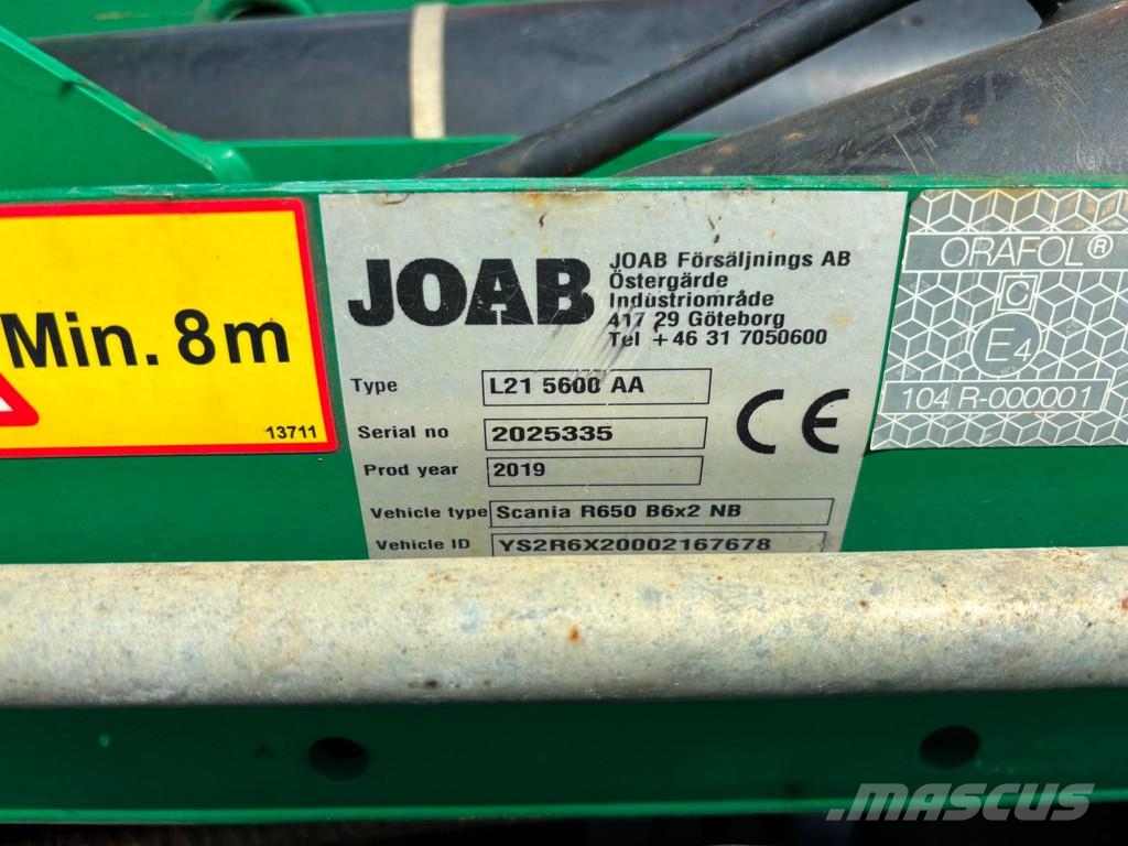 Scania R 650 6x2 JOAB L 21 ton / L=5600 mm / RETARDER Camiones polibrazo