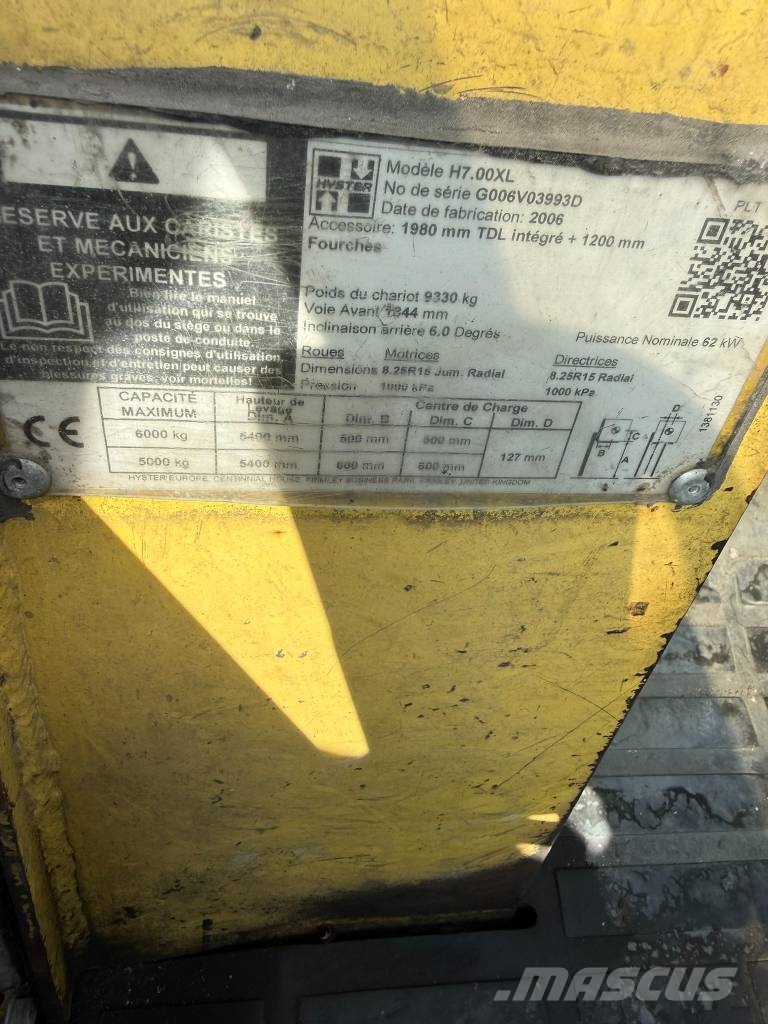 Hyster H 7.00 XL Empilhadores Diesel