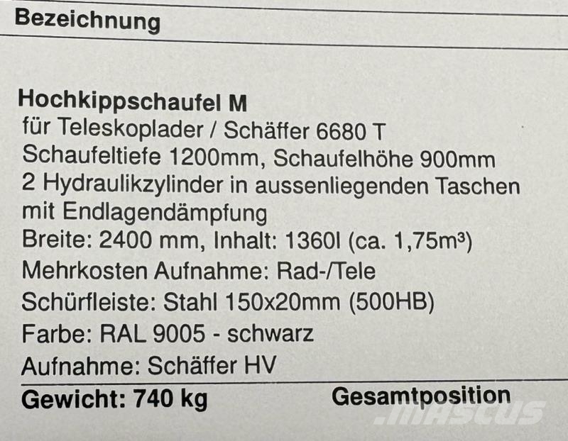 Bressel + Lade Hochkippschaufel Cucharones