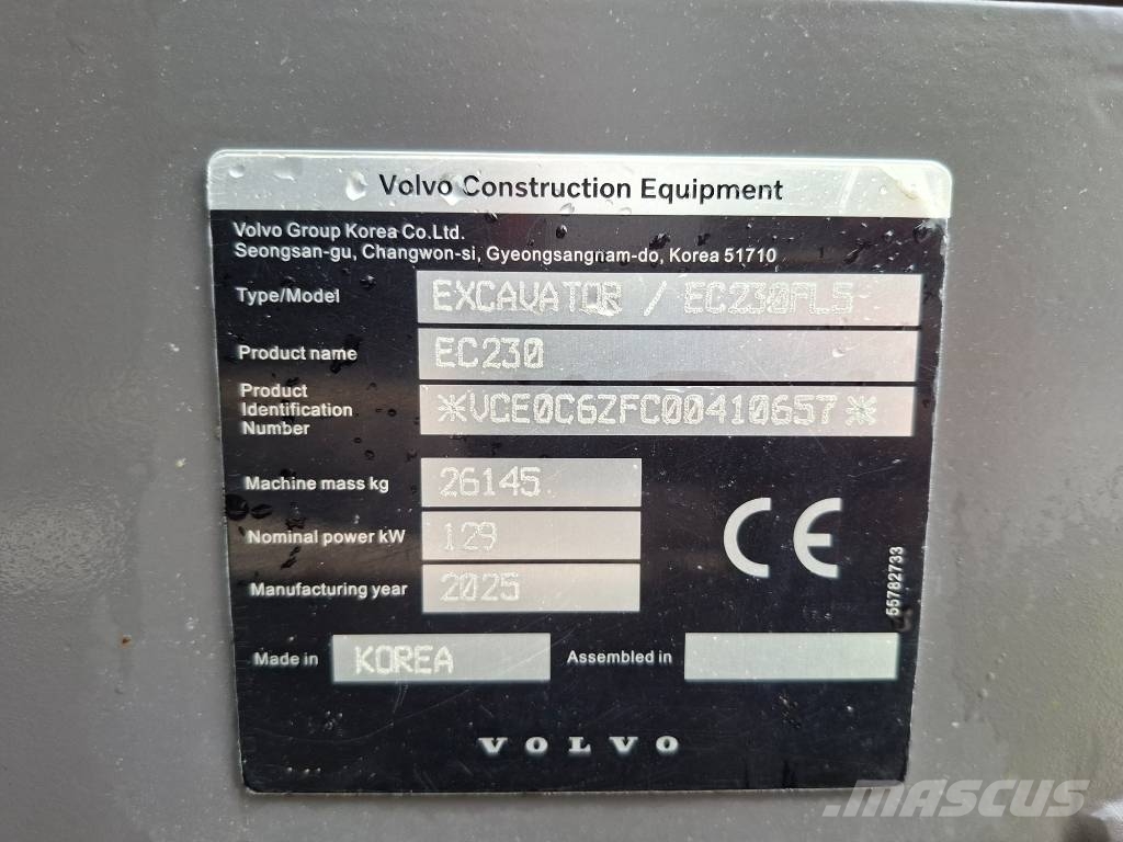 Volvo EC230FL5 Gravemaskiner på larvebånd
