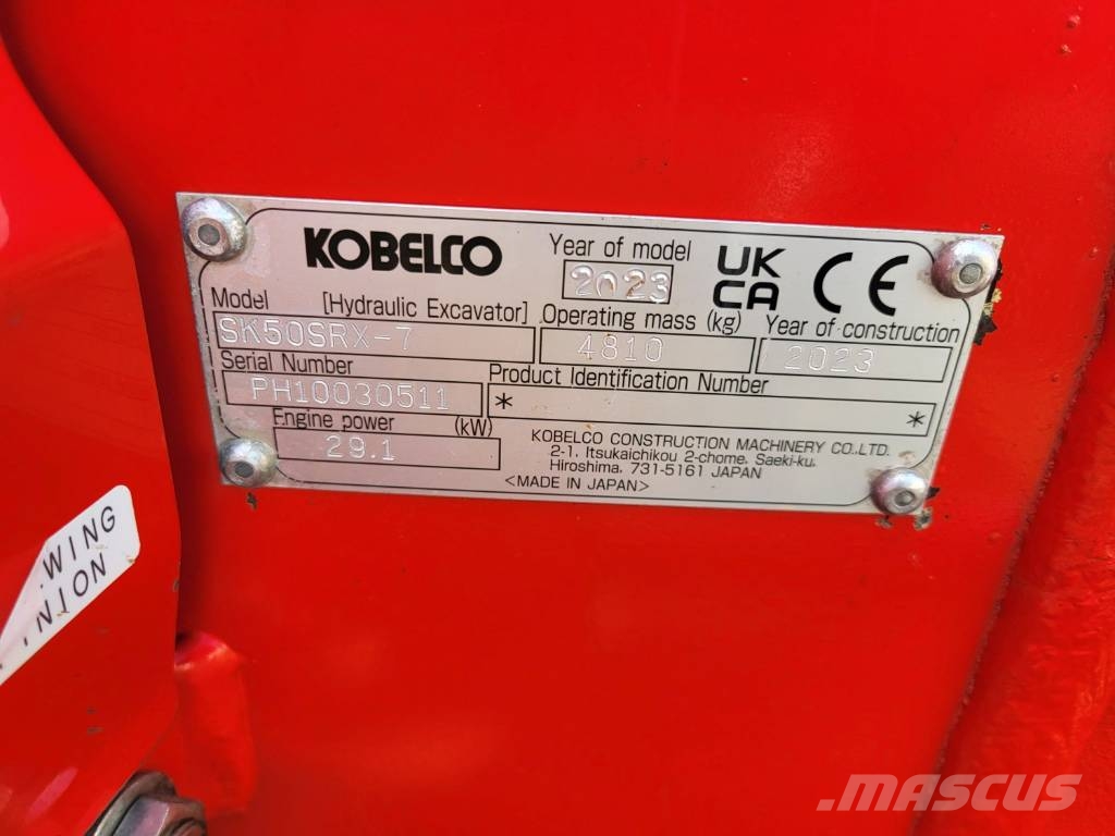 Kobelco SK50SRX-7 Minigrävare < 7t
