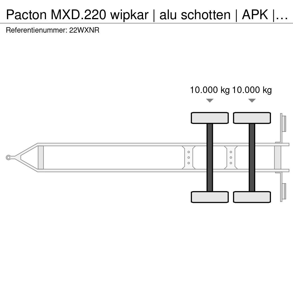 Pacton MXD.220 wipkar | alu schotten | APK | stand verlic Platformas/izkraušana no sāniem