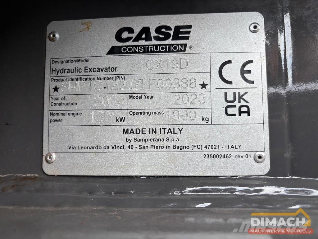 CASE CX19D Yanmar 3-cylinder - monoboom - tilting bucke Εκσκαφάκι (διαβολάκι) < 7t