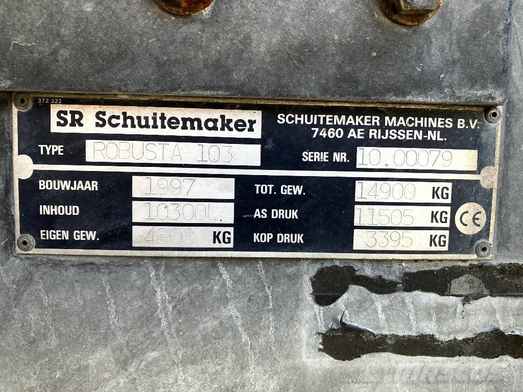 Schuitemaker Robusta 103 Други машини за торене и аксесоари