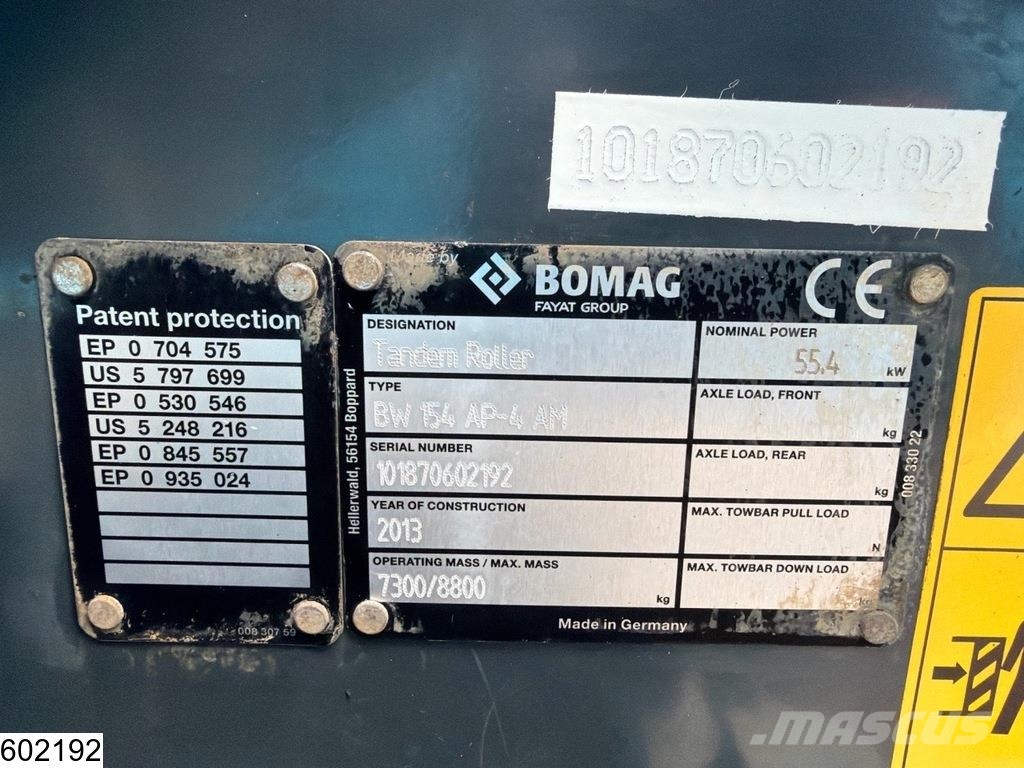 Bomag BW154 55,4 KW, 7330 hr Other rollers
