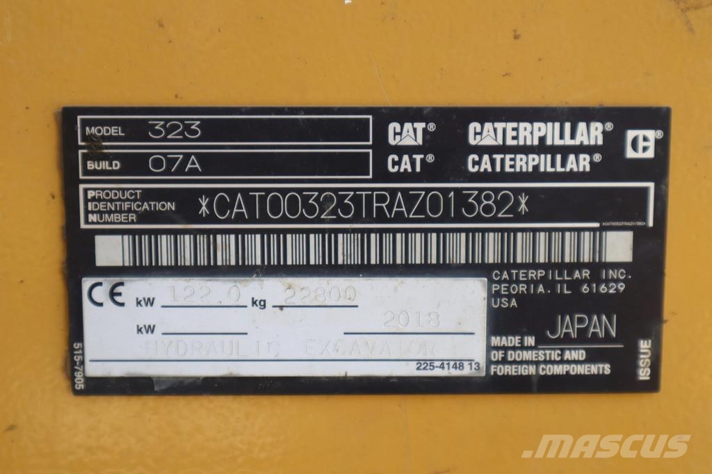 CAT 323 07A | QUICK COUPLER | BUCKET Excavadoras sobre orugas