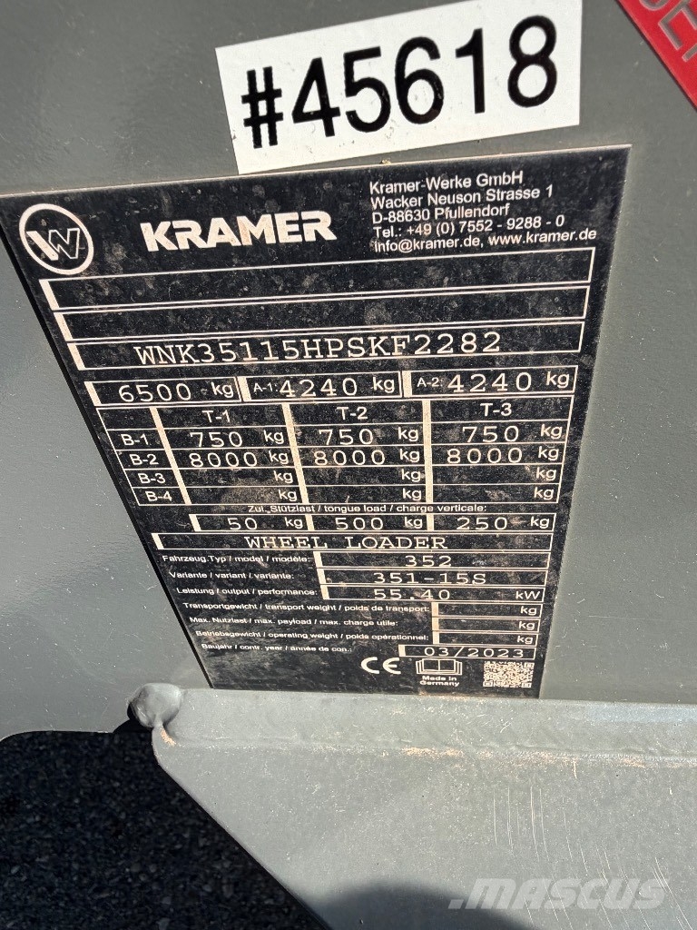 Kramer 8085 Cargadoras sobre ruedas