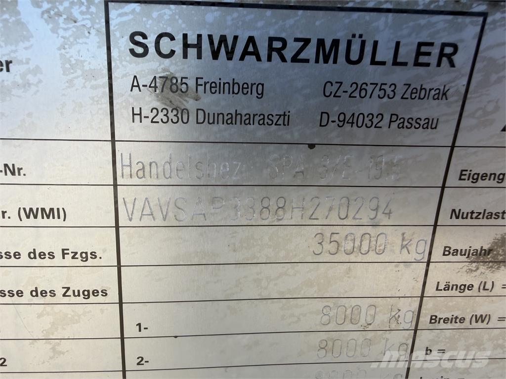 Schwarzmüller Schwarzmuller SPA 3 VIN 294 Kapelltrailer