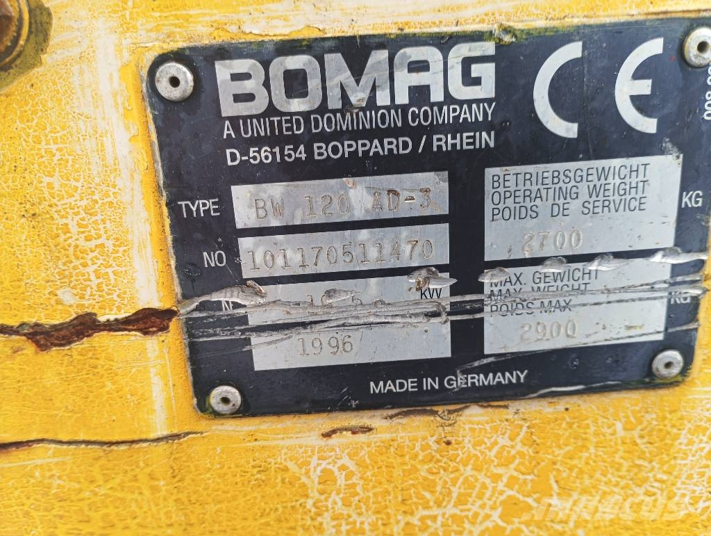 Bomag BW 120AD-3 Οδοστρωτήρες διπλού κυλίνδρου