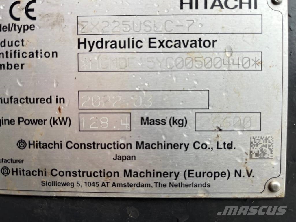 Hitachi ZX225USLC-7 Excavadoras sobre orugas