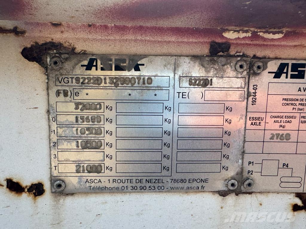 Asca **20"CONTAINER CHASSIS-FULL STEEL** Konttipuoliperävaunut