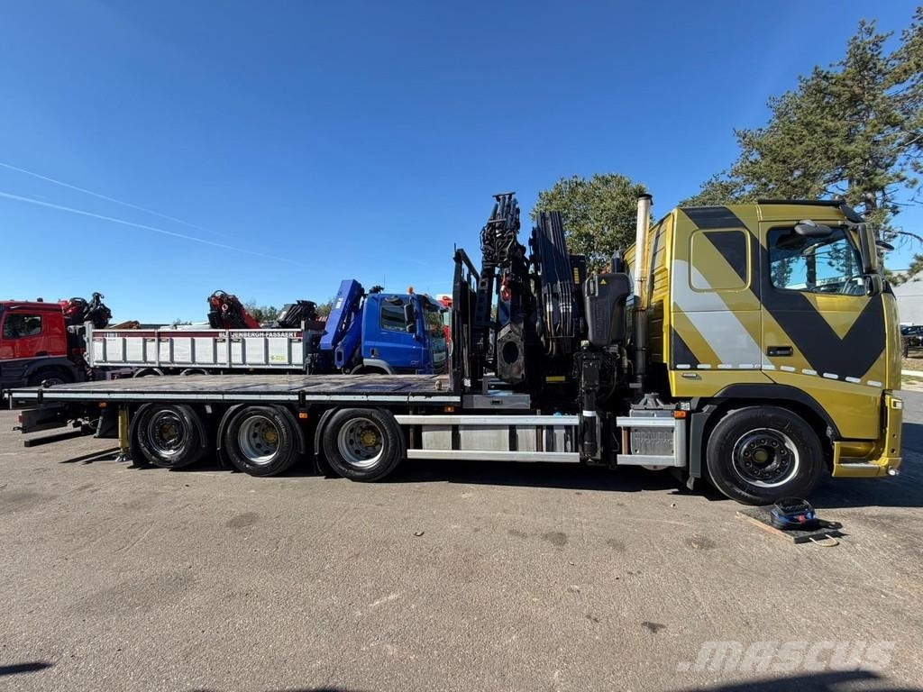 Volvo FH 420 8x4 PRITSCHE + 30m! KRAN FASSI F660 (6x) + Platformas/izkraušana no sāniem