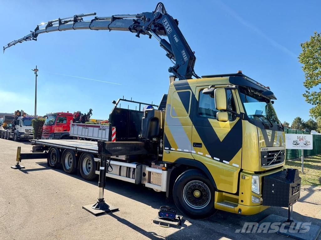 Volvo FH 420 8x4 PRITSCHE + 30m! KRAN FASSI F660 (6x) + Platformas/izkraušana no sāniem