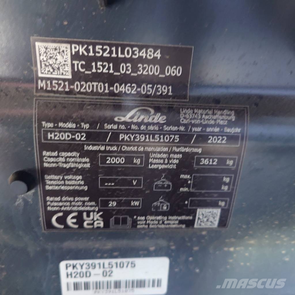 Linde H20D/391-02 Dizelski viličarji
