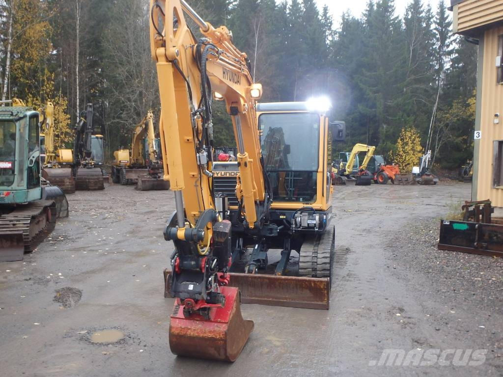 Hyundai Robex 60 CR-9 A pyörittäjä, 3 kauhaa ja koura Minigraafmachines < 7t