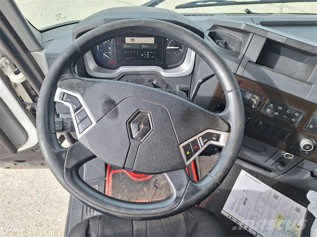 Renault T 380 + PANAV TV010M شاحنات مسطحة/مفصلية الجوانب
