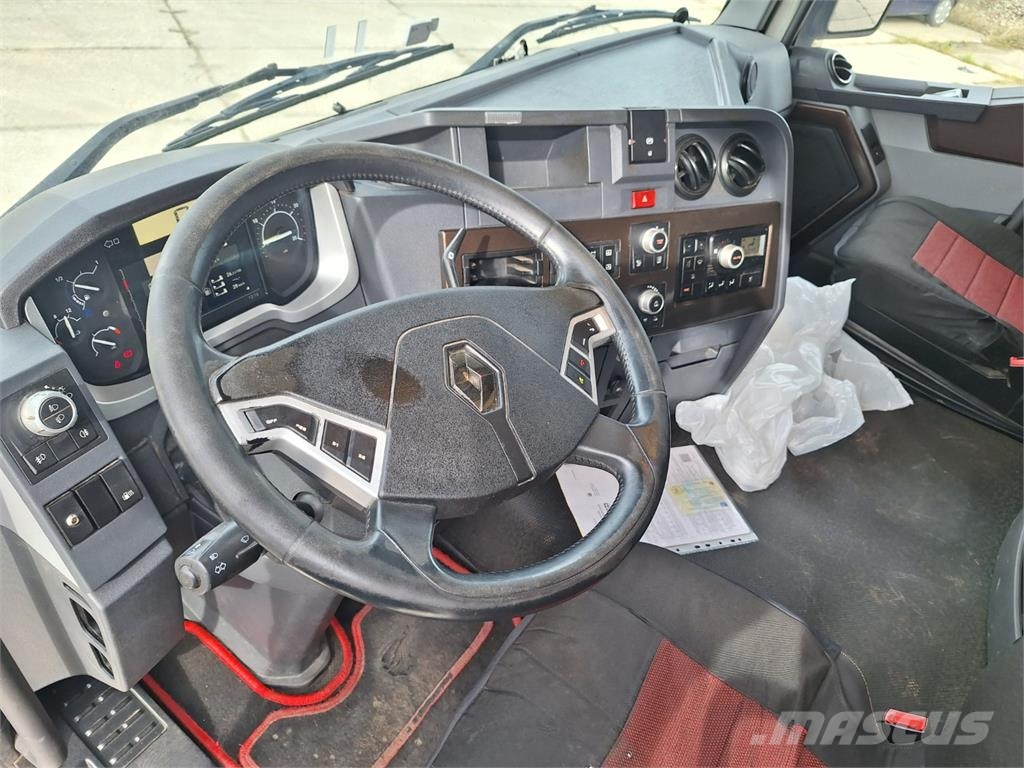 Renault T 380 + PANAV TV010M شاحنات مسطحة/مفصلية الجوانب