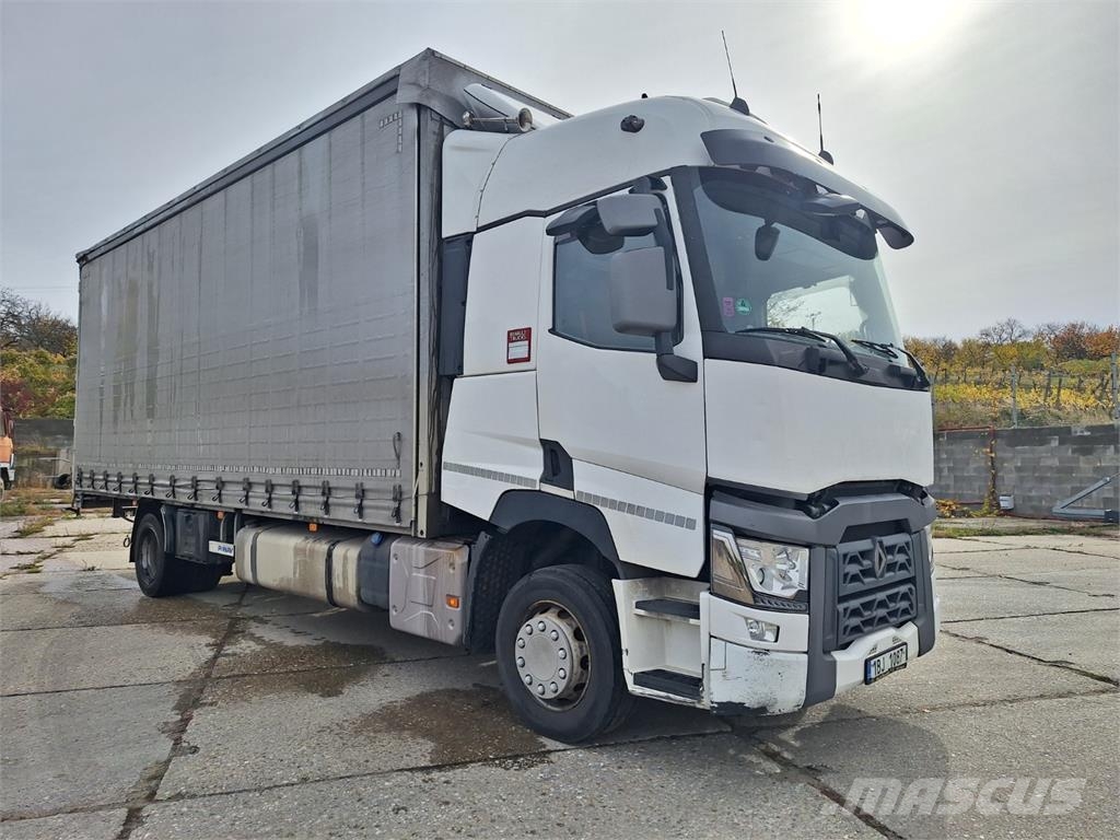 Renault T 380 + PANAV TV010M شاحنات مسطحة/مفصلية الجوانب