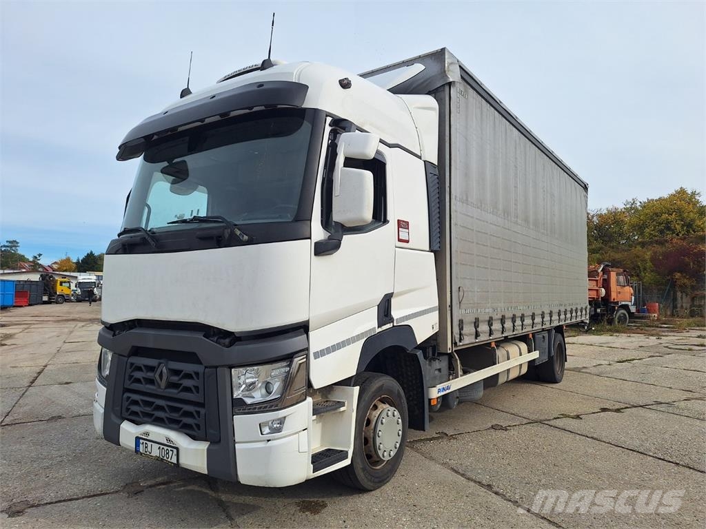 Renault T 380 + PANAV TV010M شاحنات مسطحة/مفصلية الجوانب