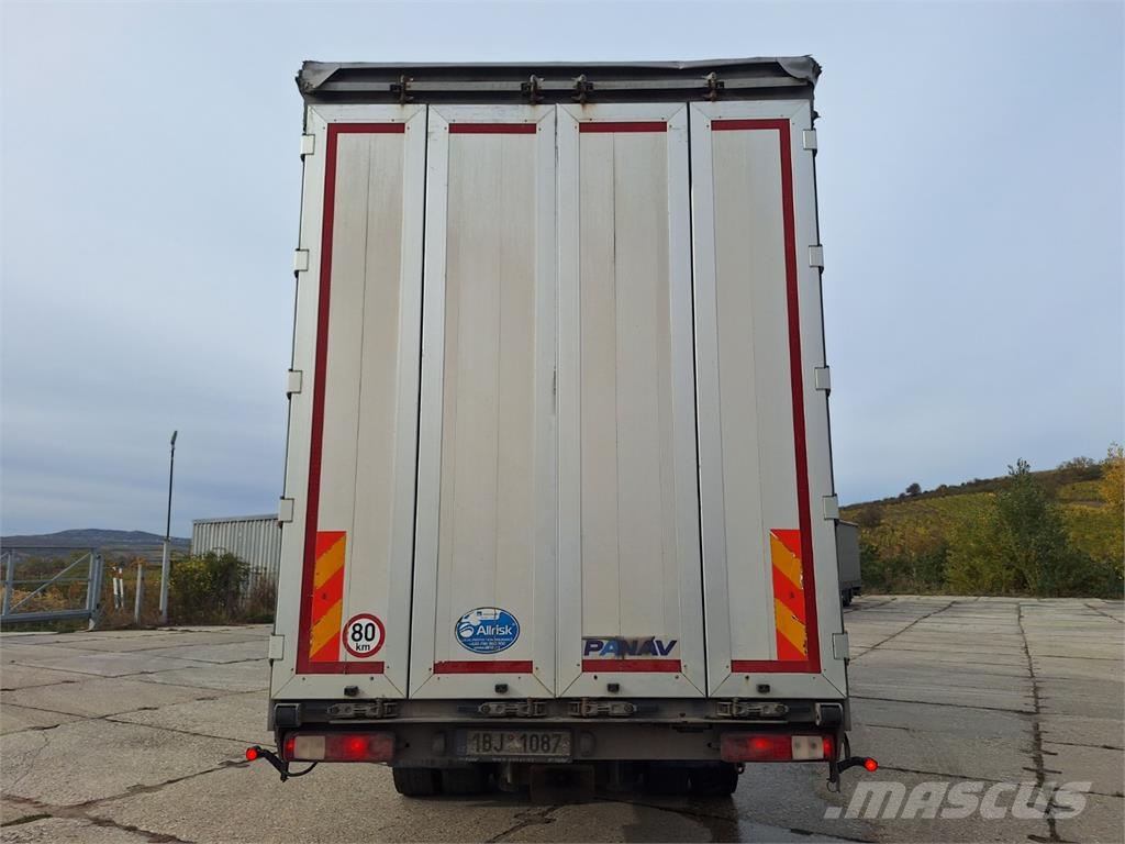 Renault T 380 + PANAV TV010M شاحنات مسطحة/مفصلية الجوانب