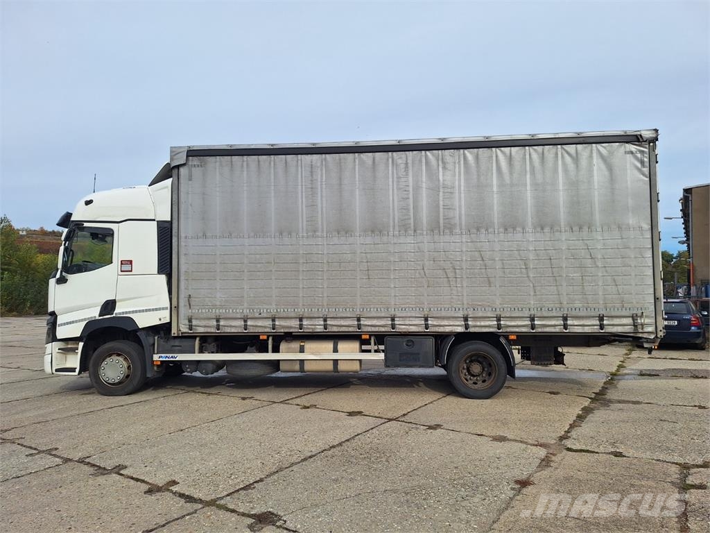Renault T 380 + PANAV TV010M شاحنات مسطحة/مفصلية الجوانب