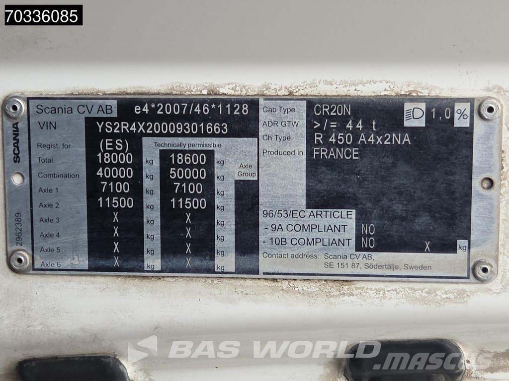 Scania R450 4X2 Retarder APK 04-2027 2xTanks PTO ACC Alco Cabezas tractoras
