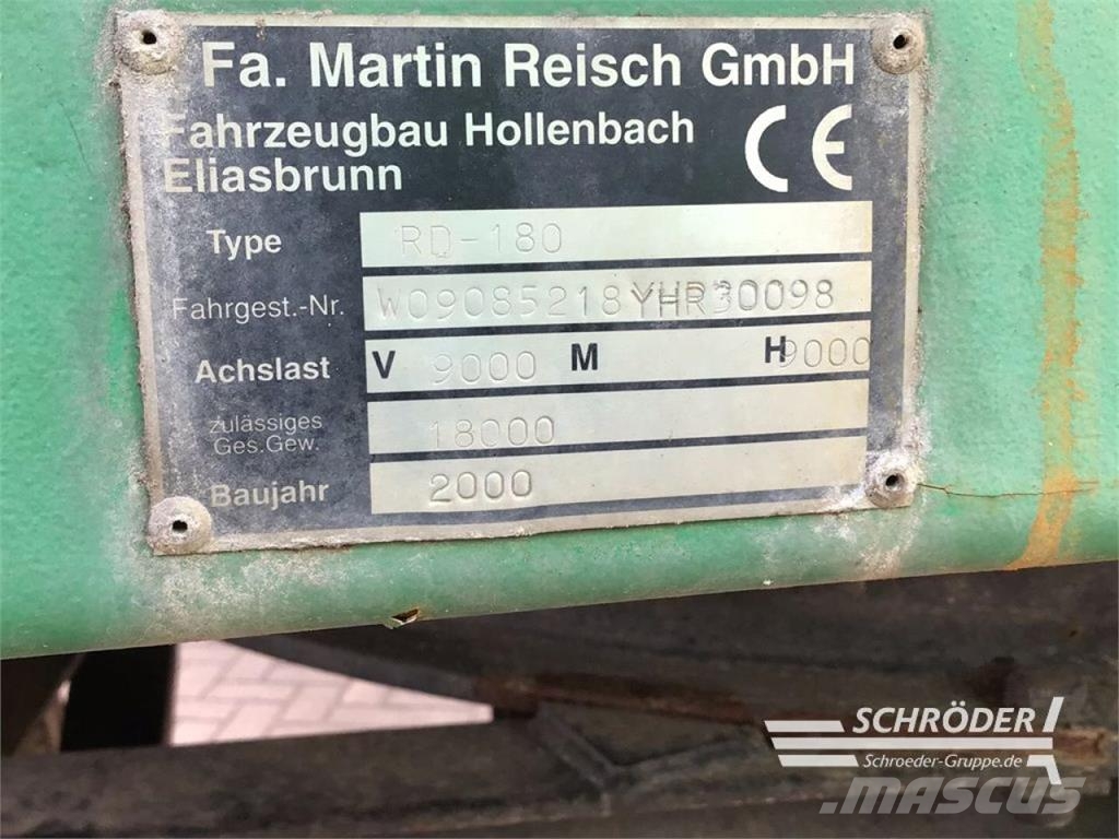 Reisch RD 180 General purpose trailers