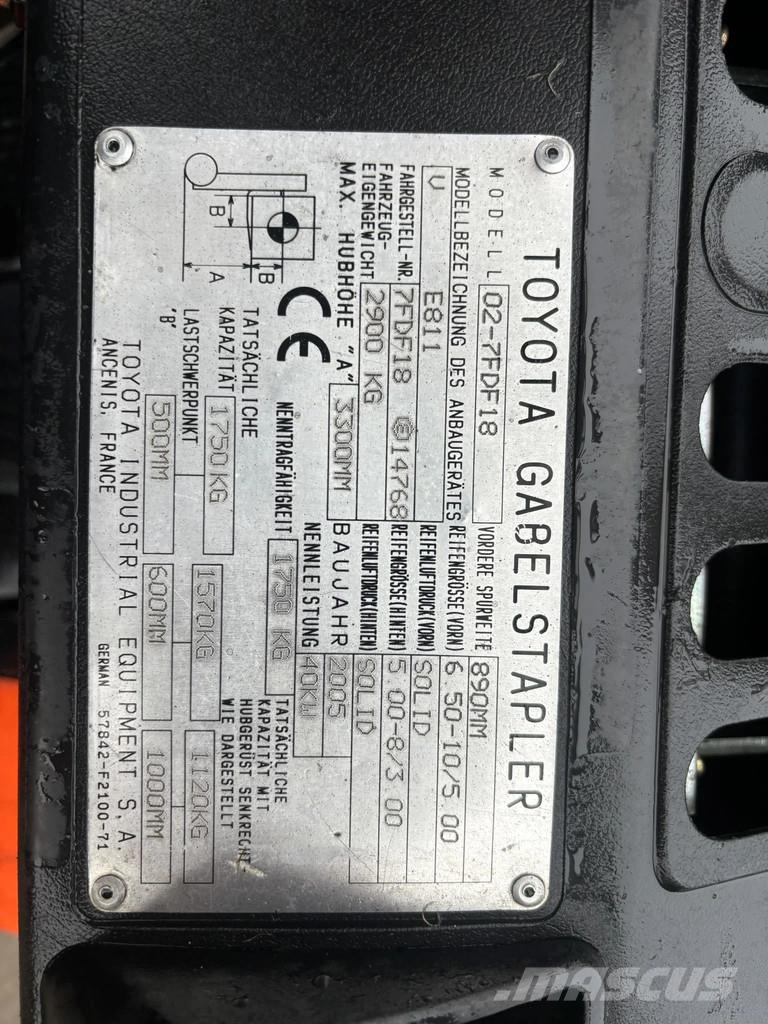 Toyota 1.8 Heftruck Diesel Electric forklifts
