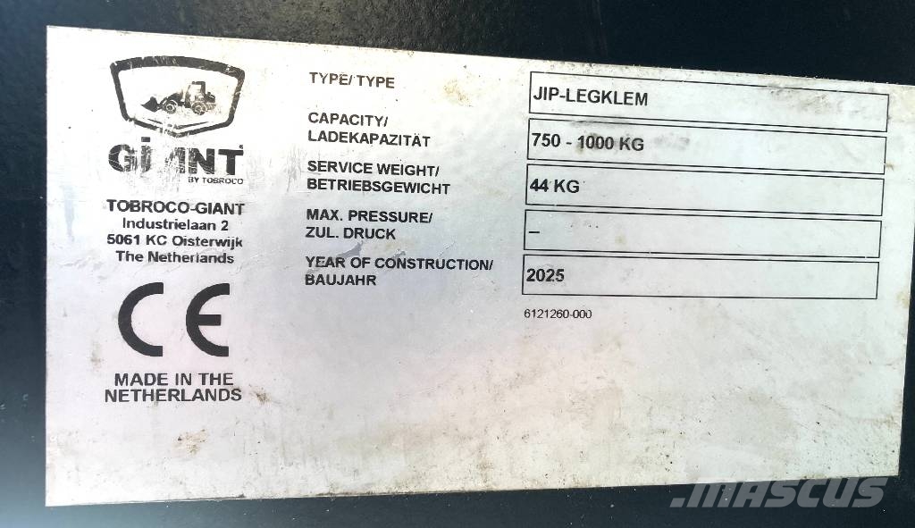 GiANT hijs jib legklem Overige componenten