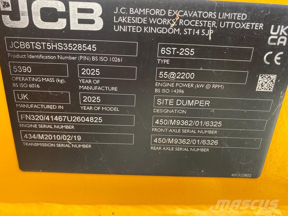 JCB 6TST Site dumpers