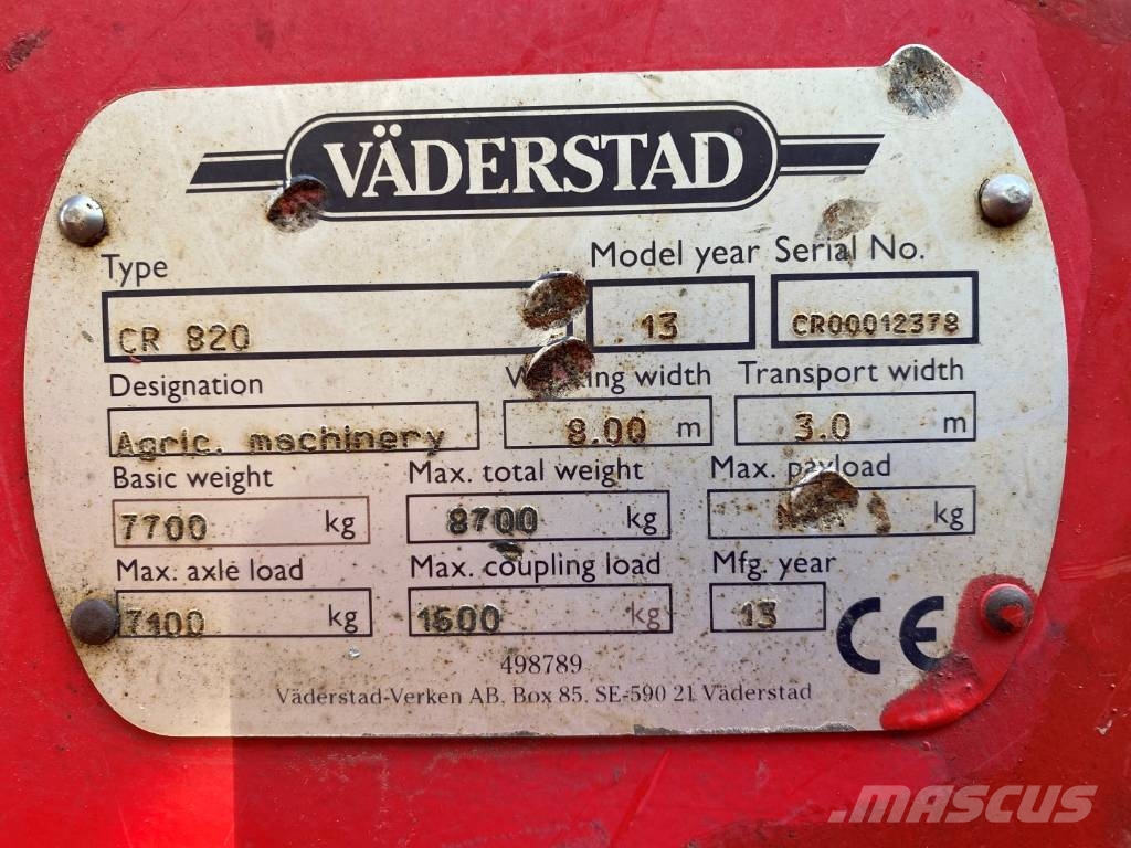 Väderstad Carrier 820 Tárcsás boronák