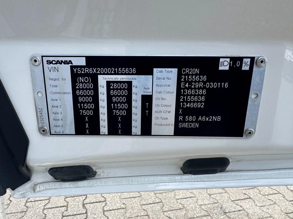Scania R580 V8 6x2 Boogie Full Air Retarder *624Tkm*Low R Cabezas tractoras