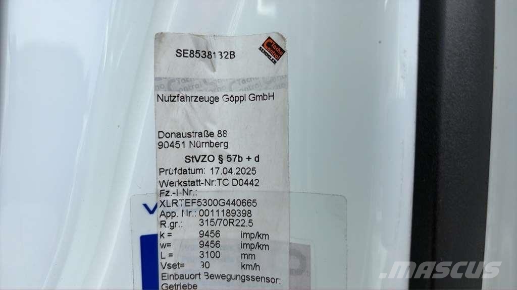 DAF XG+ 530 Kamioni-šasije