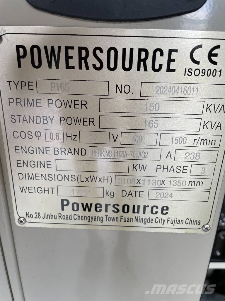 Perkins 1106A-70TA - 165 kVA Used Genset - DPX-12638 Dízel áramfejlesztők